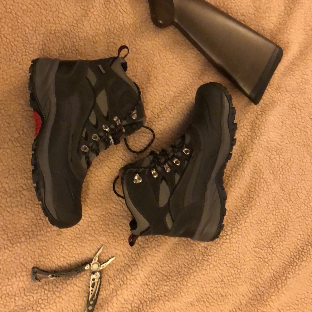 Black and Gray Waterproof Leather Kodiak Boots.